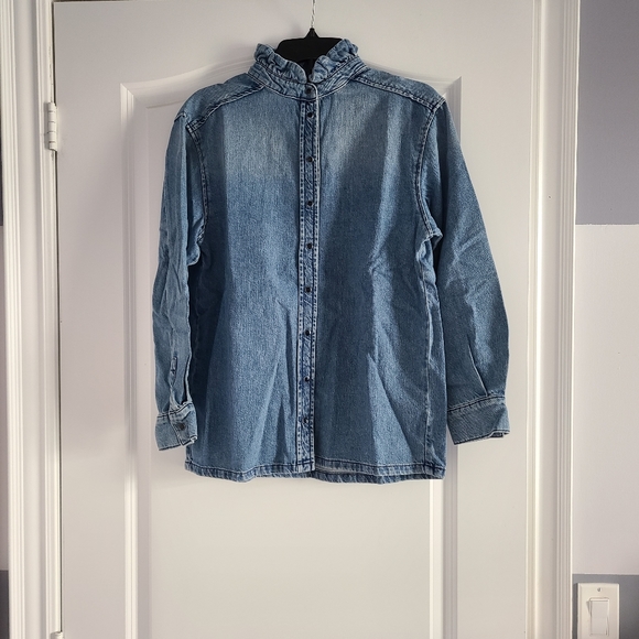 BA&SH Denim Cotton Button Down (Size - XS) - Picture 3 of 11